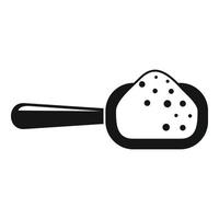 Sugar sack spoon icon, simple style vector