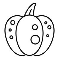 Celebration pumpkin icon, outline style vector