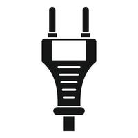 Electric plug icon, simple style vector