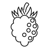 Sweet blackberry icon, outline style vector