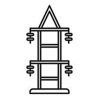 Electric tower icon, outline style vector