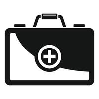 Diabetes first aid kit icon, simple style vector