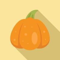 icono de calabaza natural, tipo plano vector