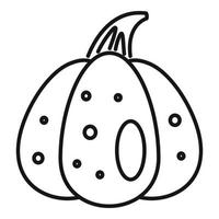 Art pumpkin icon, outline style vector