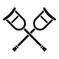 Medical crutches icon, simple style vector
