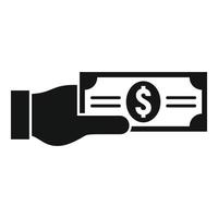 Cash back icon, simple style vector
