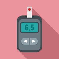 Modern glucometer icon, flat style vector