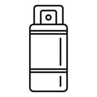 icono de spray de protección uv para mujer, estilo de esquema vector