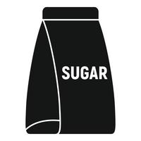 Sugar paper package icon, simple style vector