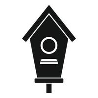 Roof bird house icon, simple style vector