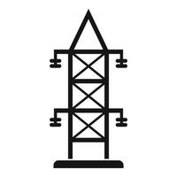 Electric tower icon, simple style vector