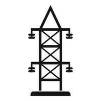 Electric tower icon, simple style vector