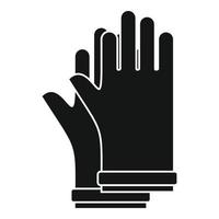 Rubber electric gloves icon, simple style vector