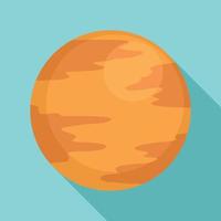 Mercury planet icon, flat style vector