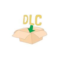 Downloadable legal content icon, cartoon style vector