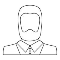 hombre avatar icono vector línea delgada