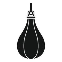 Punching bag icon, simple style vector