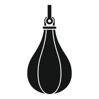 Punching bag icon, simple style vector