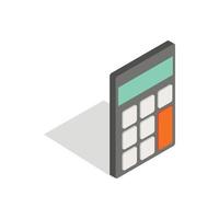 Calculator icon, isometric 3d style vector