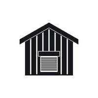 Large barn icon, simple style vector