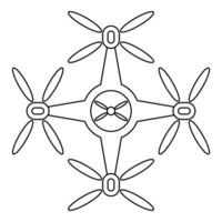 Quadrocopter icon, outline style vector