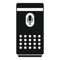 Smart speaker control icon, simple style vector