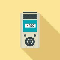 Modern dictaphone icon, flat style vector