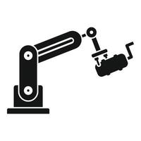 Robot exhaust car factory icon, simple style vector