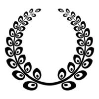 Wreath icon, simple style vector