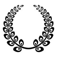 Wreath icon, simple style vector