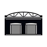 Warehouse factory icon, simple style vector