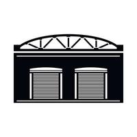 Warehouse factory icon, simple style vector