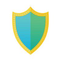 Combat shield icon, flat style vector