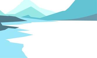 Winter illustration, the view when winter comes vector