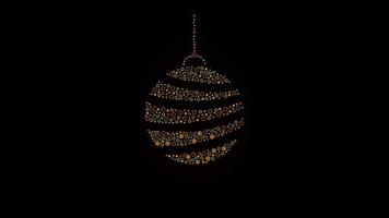 merry Christmas ball hanging animation, New year toy ball rotate decoration Ornament with alpha channel video