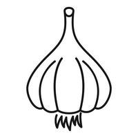 Farm garlic icon, outline style vector