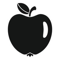 icono de manzana ecológica fresca, estilo simple vector