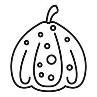 icono de calabaza de colección, estilo de esquema vector