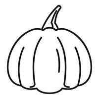 icono de calabaza de campo, estilo de esquema vector