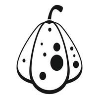 icono de calabaza natural, estilo simple vector