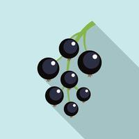 Blackcurrant icon, flat style vector