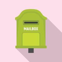 Delivery mailbox icon, flat style vector