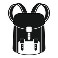 icono de mochila de cazador, estilo simple vector