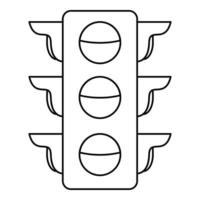 Crosswalk semaphore icon, outline style vector