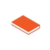 Red book icon, isometric 3d style vector