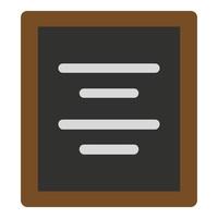 Menu chalk table icon, flat style vector