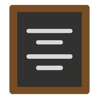 Menu chalk table icon, flat style vector