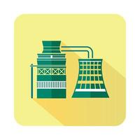 Processing of raw materials icon, flat style vector