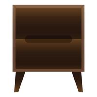 Bedroom nightstand icon, cartoon style vector