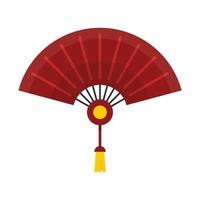 Handheld fan icon, flat style vector